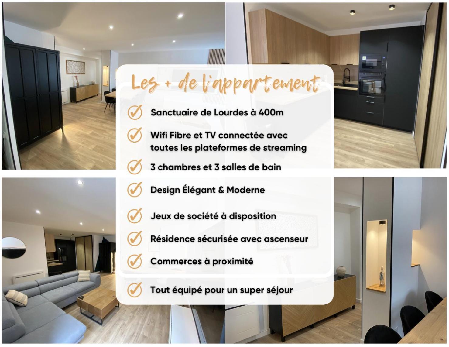 Madonna Elegance, Proche Sanctuaire, 95M2 Appartement Lourdes Buitenkant foto